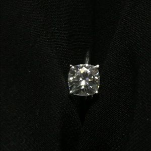 1.40 CT Cushion Cut Forever One Moissanite.